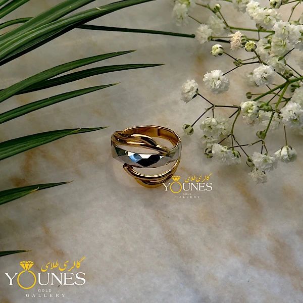 انگشتر تراش موج طلا